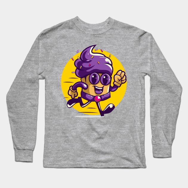 cupcake run Long Sleeve T-Shirt by keenkei